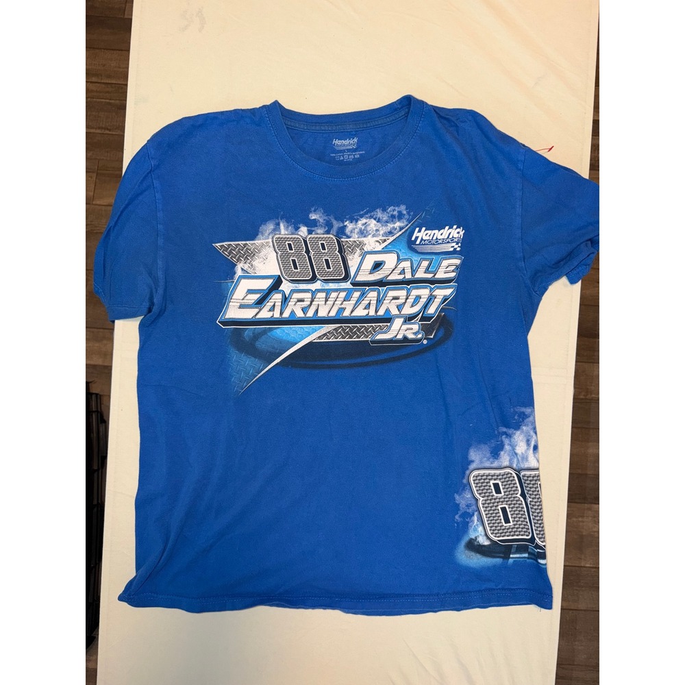 Hendrick Motorsports Dale Earnhardt Jr Blue L Racing Graphic T-Shirt